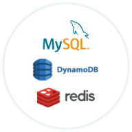 MySQL,DynamoDB,redis