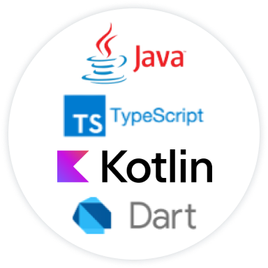 Java,TypeScript,Kotlin,Dart